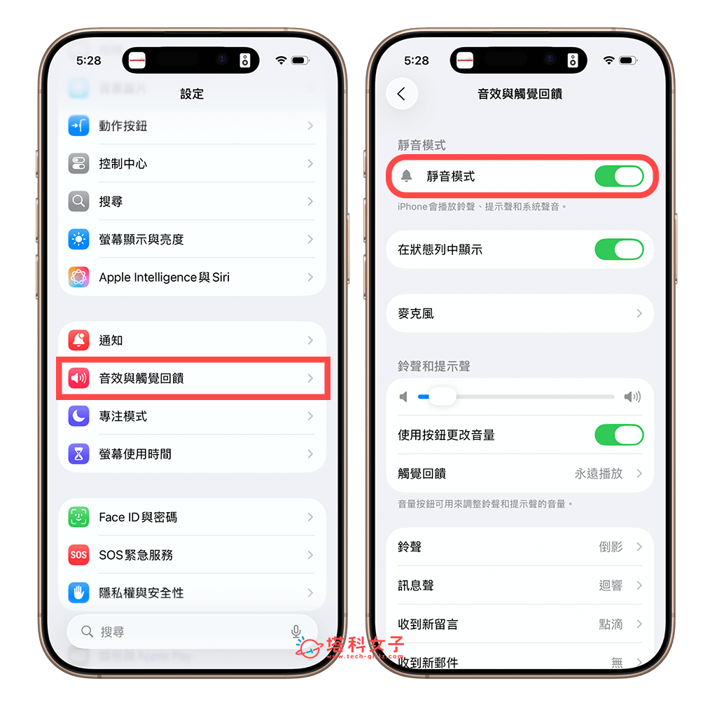 iPhone 切換為靜音模式