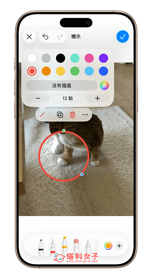 iOS26 使用 iPhone 照片放大鏡功能：編輯外框