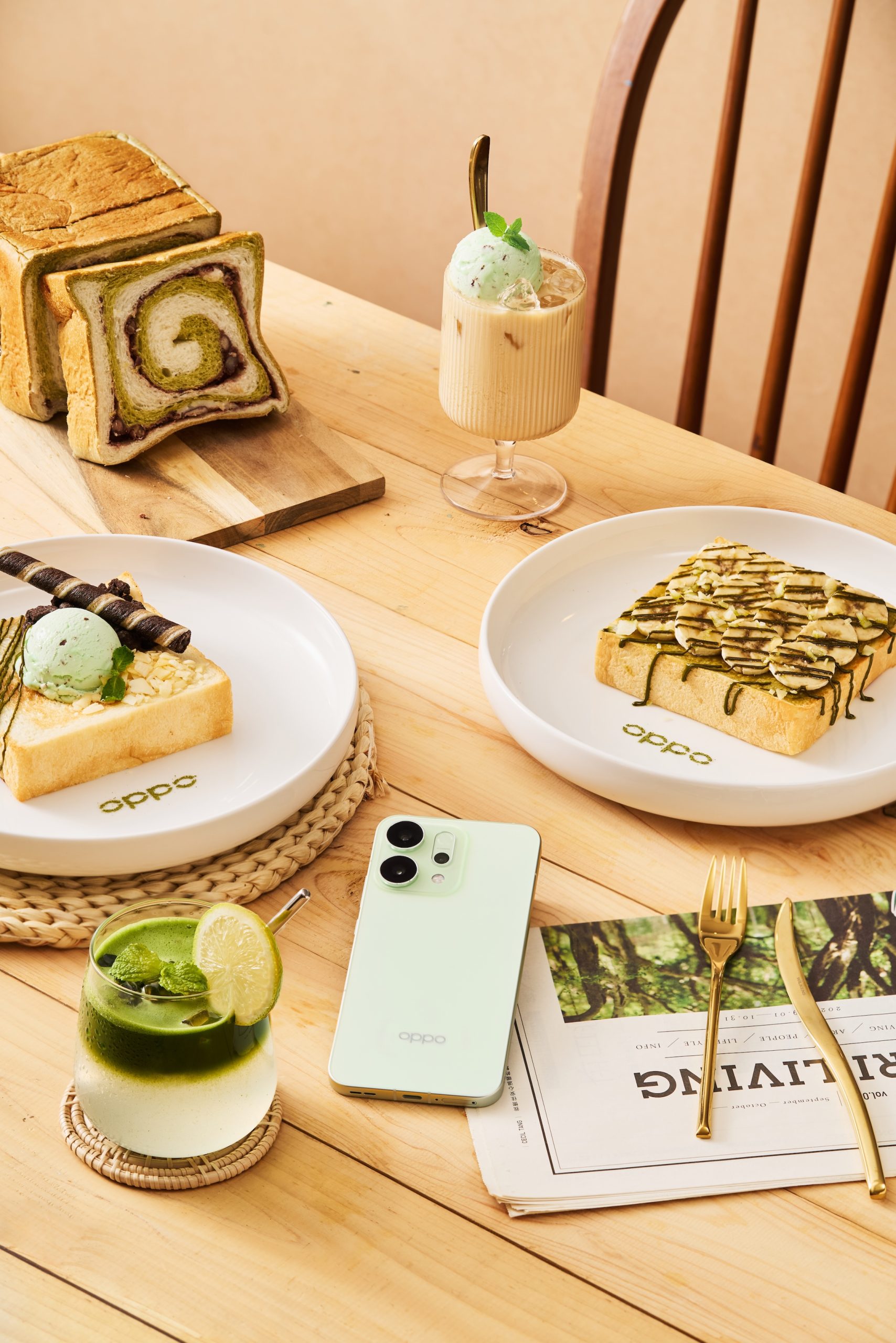 OPPO Reno14 推出新色薄荷綠且將支援門禁卡功能!搭 2025 流行色沁涼迎夏日 - Blivin Bakery, OPPO Reno14, OPPO 沁夏質感輕食組, Reno 14 薄荷綠 - 塔科女子