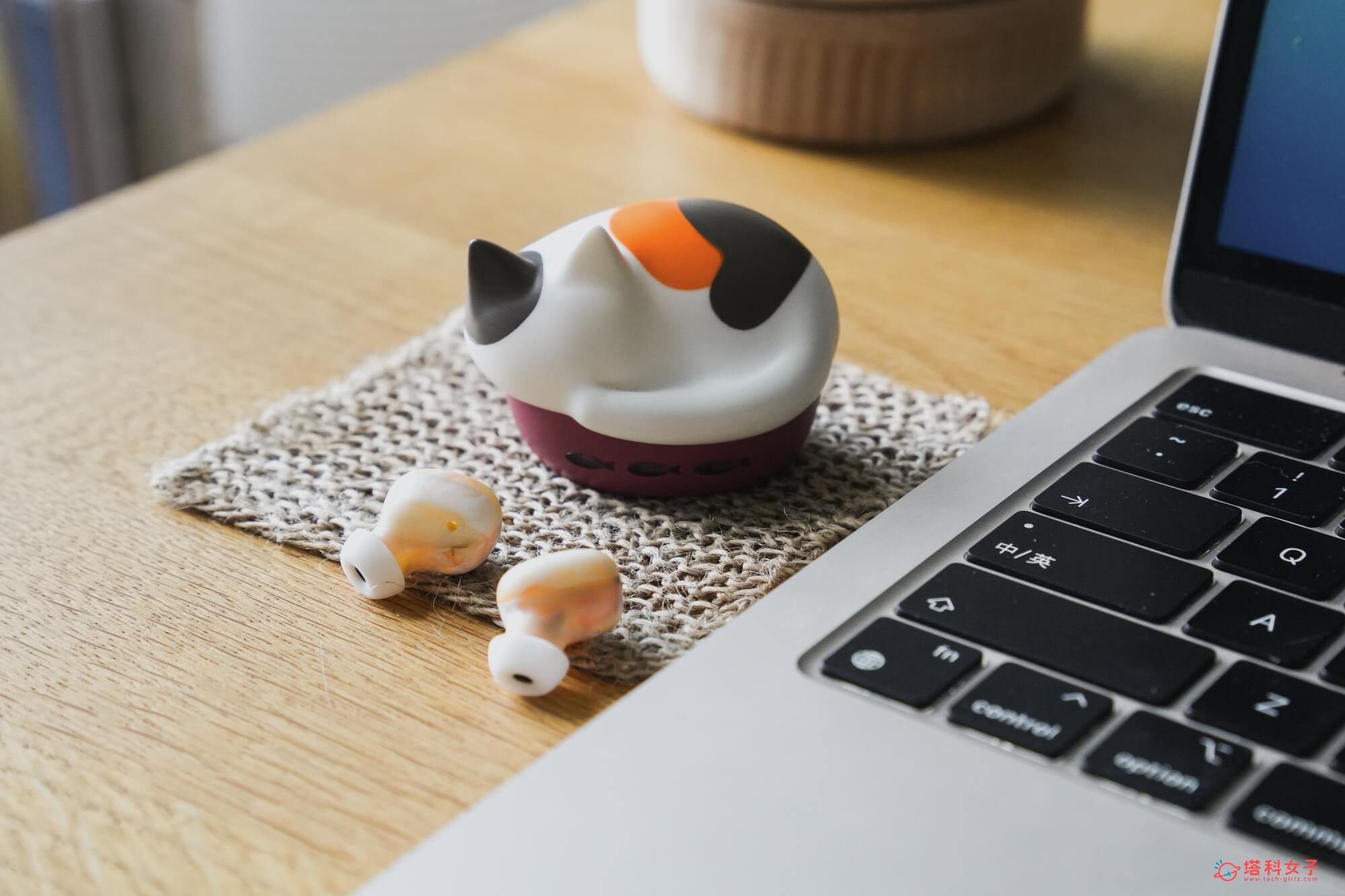 日本 radius NEKO 貓咪藍牙耳機充電盒 喵喵聲語音