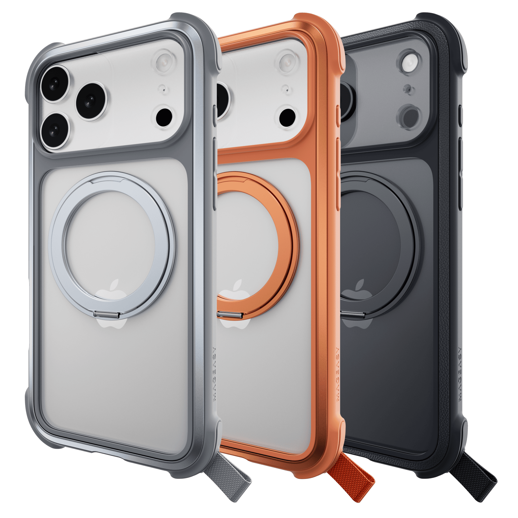 圖2：Odyssey Stand M 超軍規防摔磁吸支架手機殼。提供迷霧、珊瑚、皮革午夜等三色。