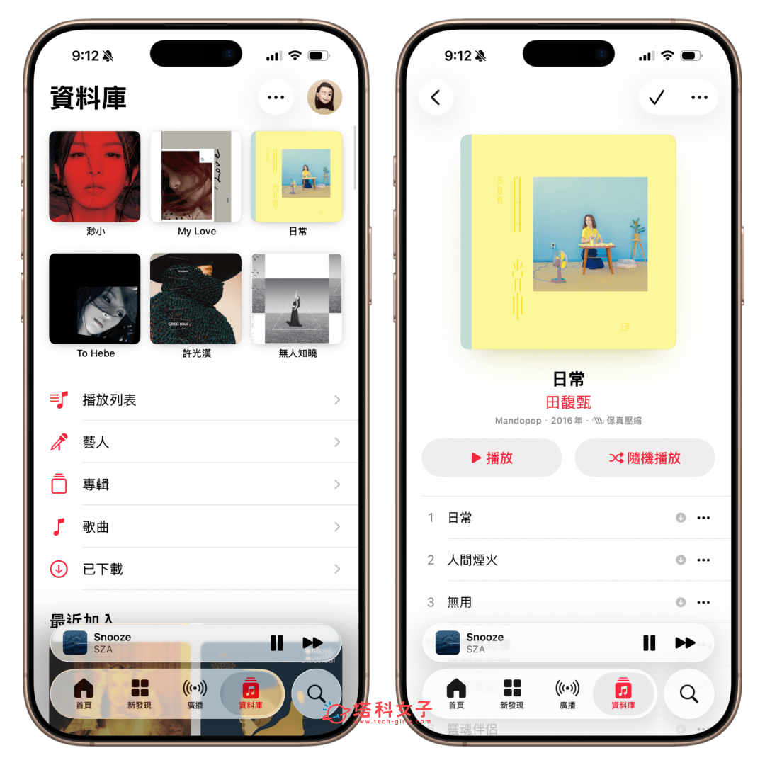 Apple Music 釘選專輯/播放清單