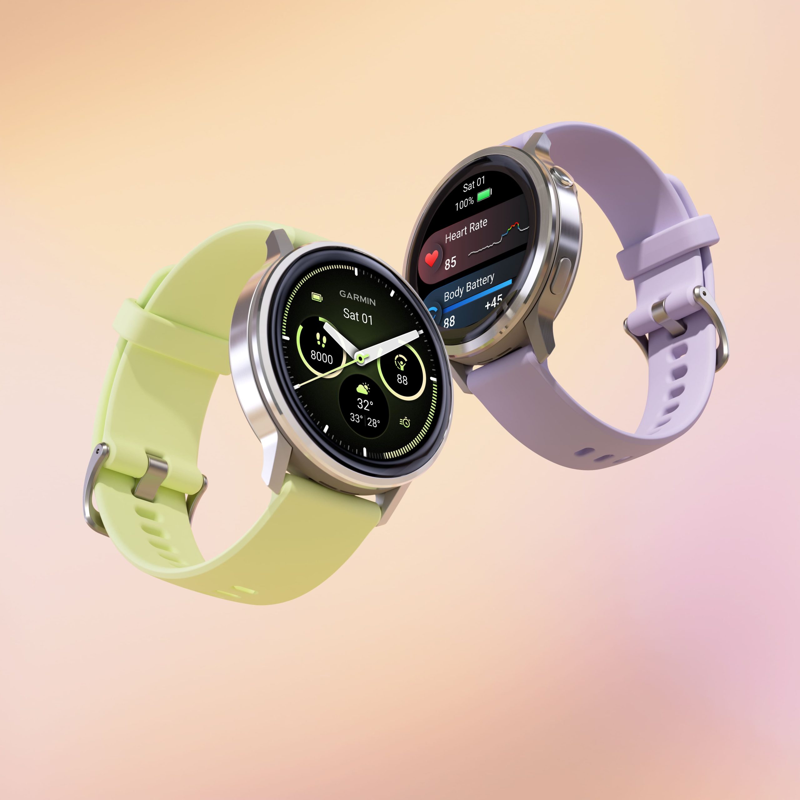 採用 1.2 與 1.4 吋高亮 AMOLED螢幕，兼具時尚與舒適