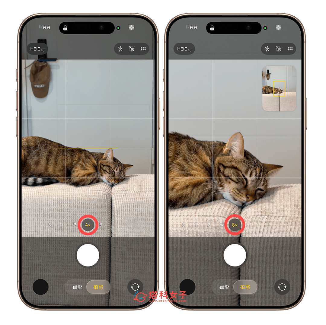 iPhone 17 Pro 相機 4 倍光學變焦與 8 倍光學品質變焦