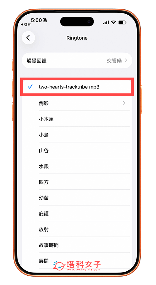 設定為 iPhone 電話鈴聲 / 鬧鐘鈴聲