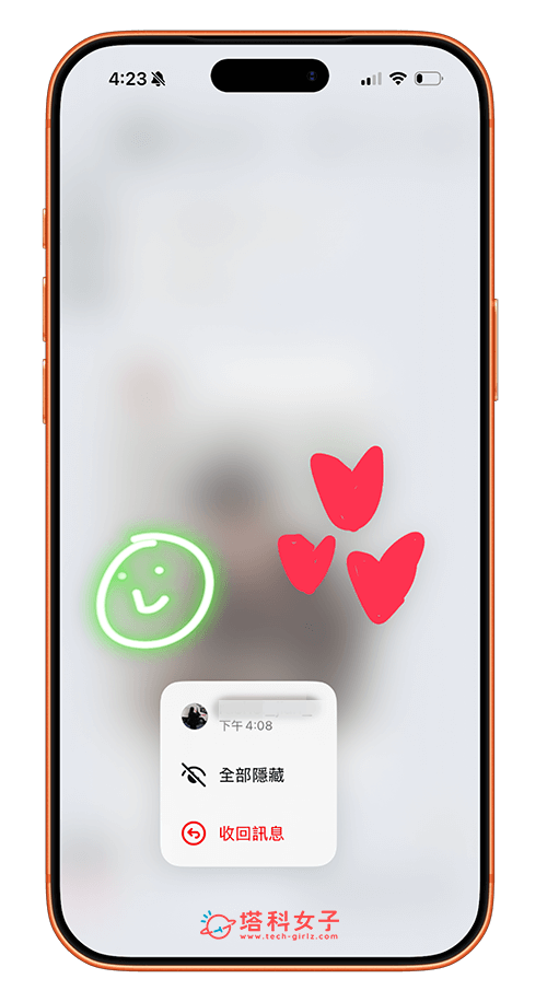 收回或隱藏 IG 塗鴉