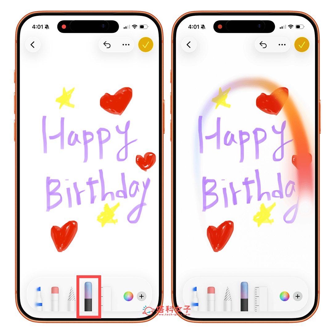 iPhone 備忘錄圈起塗鴉或草圖,生成更具細節的 AI 圖片