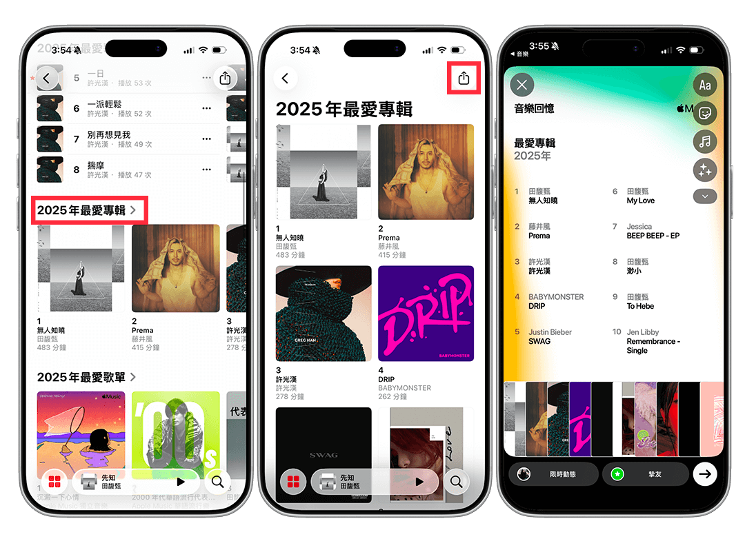 分享 Apple Music 單一類別回顧 2025