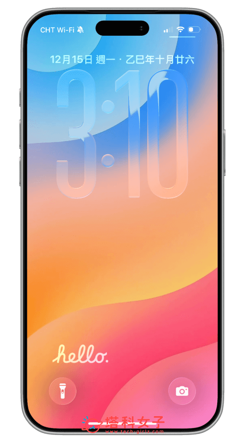 iPhone 鎖定畫面 Hello 小工具