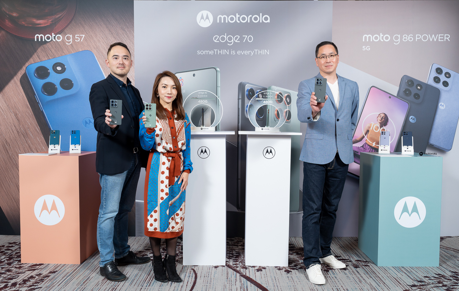 Motorola 推出 motorola edge 70 新機, moto g57 、g86 Power 同步亮相。