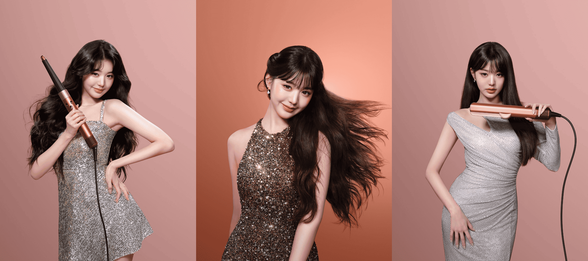 Dyson 新年限定色「琥珀香檳」閃耀登場，攜手品牌大使張員瑛，從細節出發，透過細緻的自我照顧，打造澎潤彈性的髮根狀態，讓髮絲光澤自然流露。