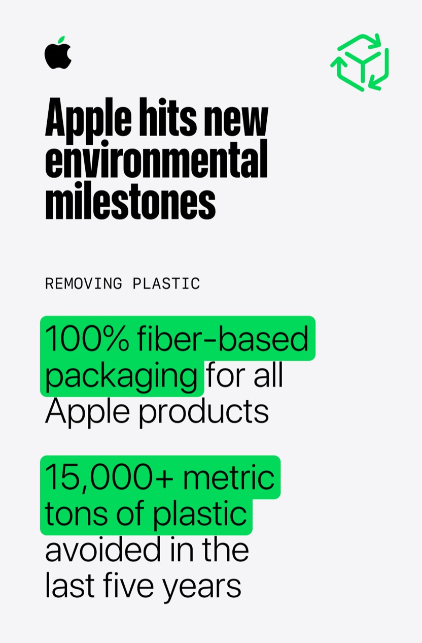 響應世界地球日，Apple 公布其 2025 年的環境里程碑，呈現於公司年度《環境進度報告》中。