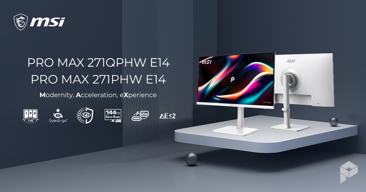 MSI 推出全新商務產品線 PRO MAX 系列！兼顧高效生產力與舒適視覺體驗 - LCD, M-Mate App, MSI PRO MAX, QD-OLED, TÜV 認證圓偏光護眼技術 - 塔科女子