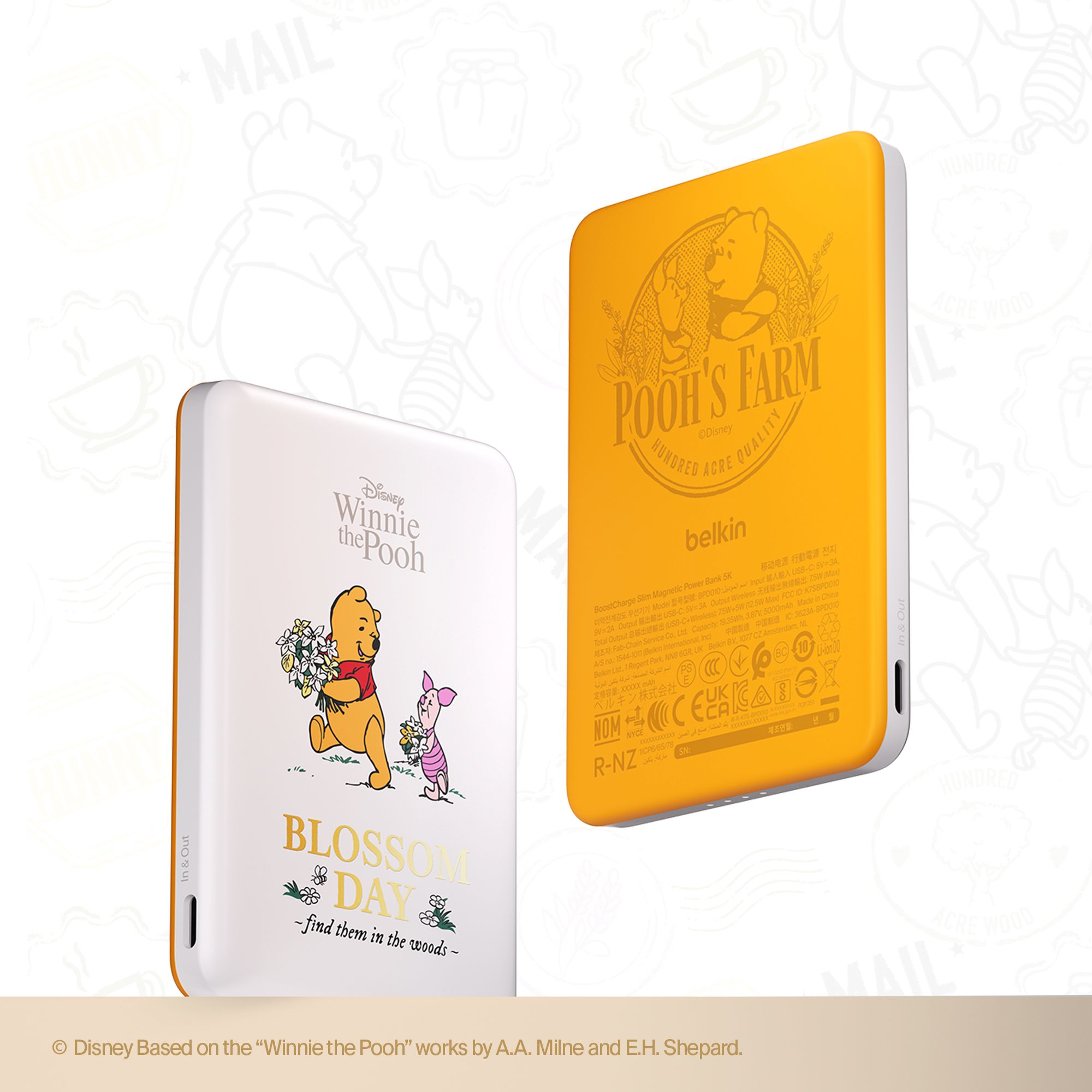 適逢小熊維尼 100 周年， Belkin 推出 BoostCharge 超薄磁吸行動電源 小熊維尼款