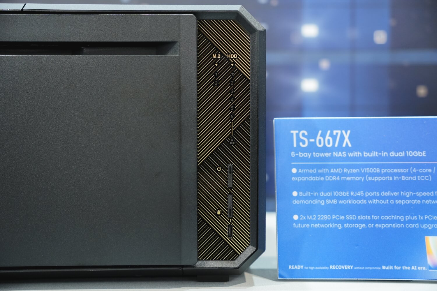 TS-667X:內建雙 10GbE 的 6-bay 塔式 NAS