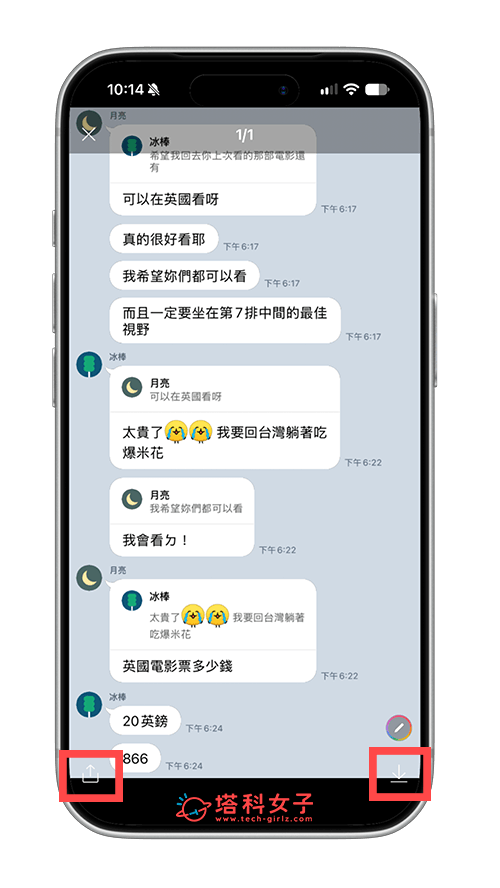 儲存或分享 LINE 匿名截圖