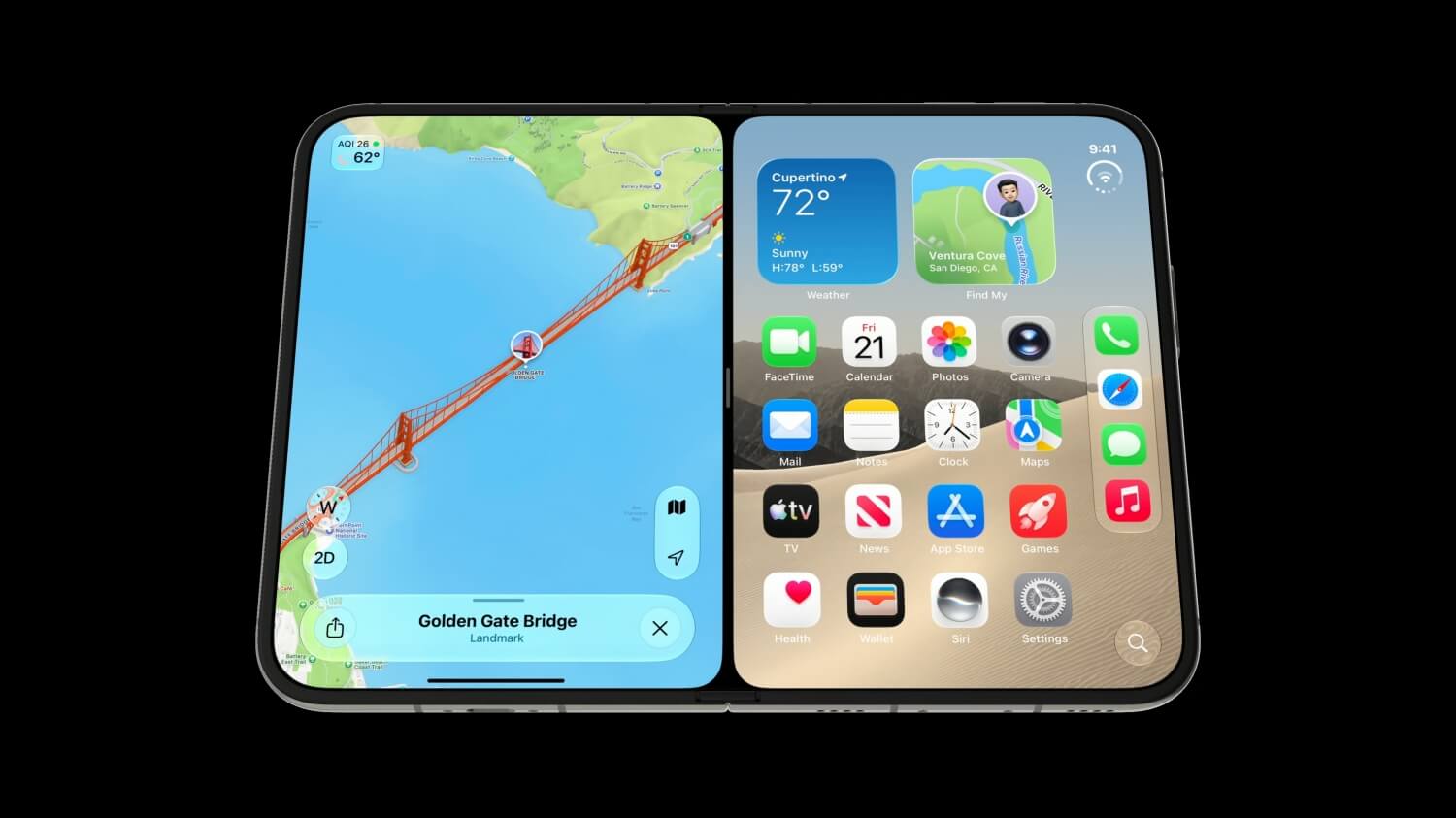 iPhone Duo 雙視窗固定各占一半畫面