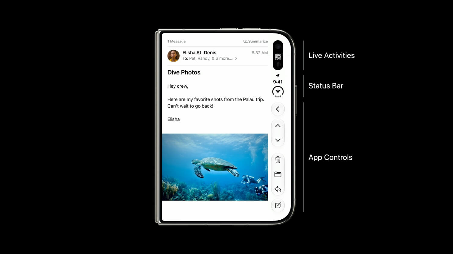 iPhone Duo 的 動態島改成直向設計