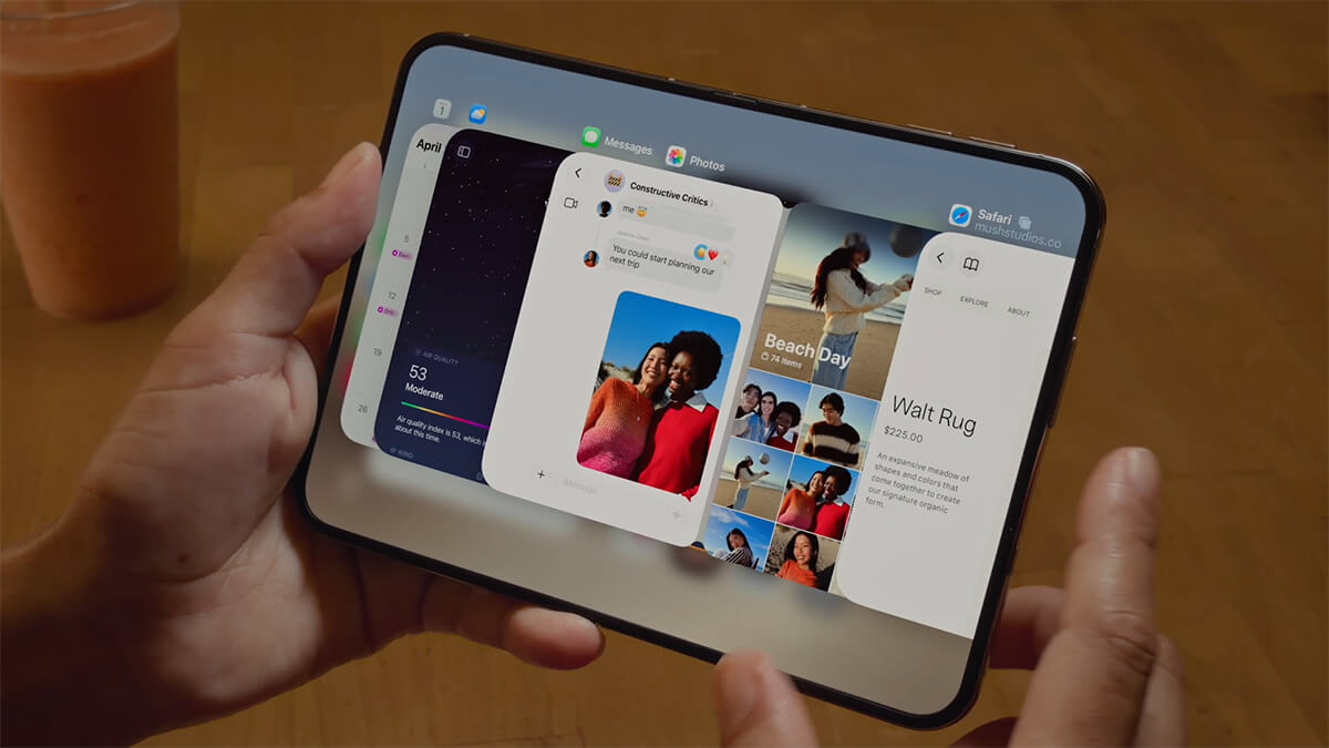iPhone Duo 分割顯示的 App 組合可以保留