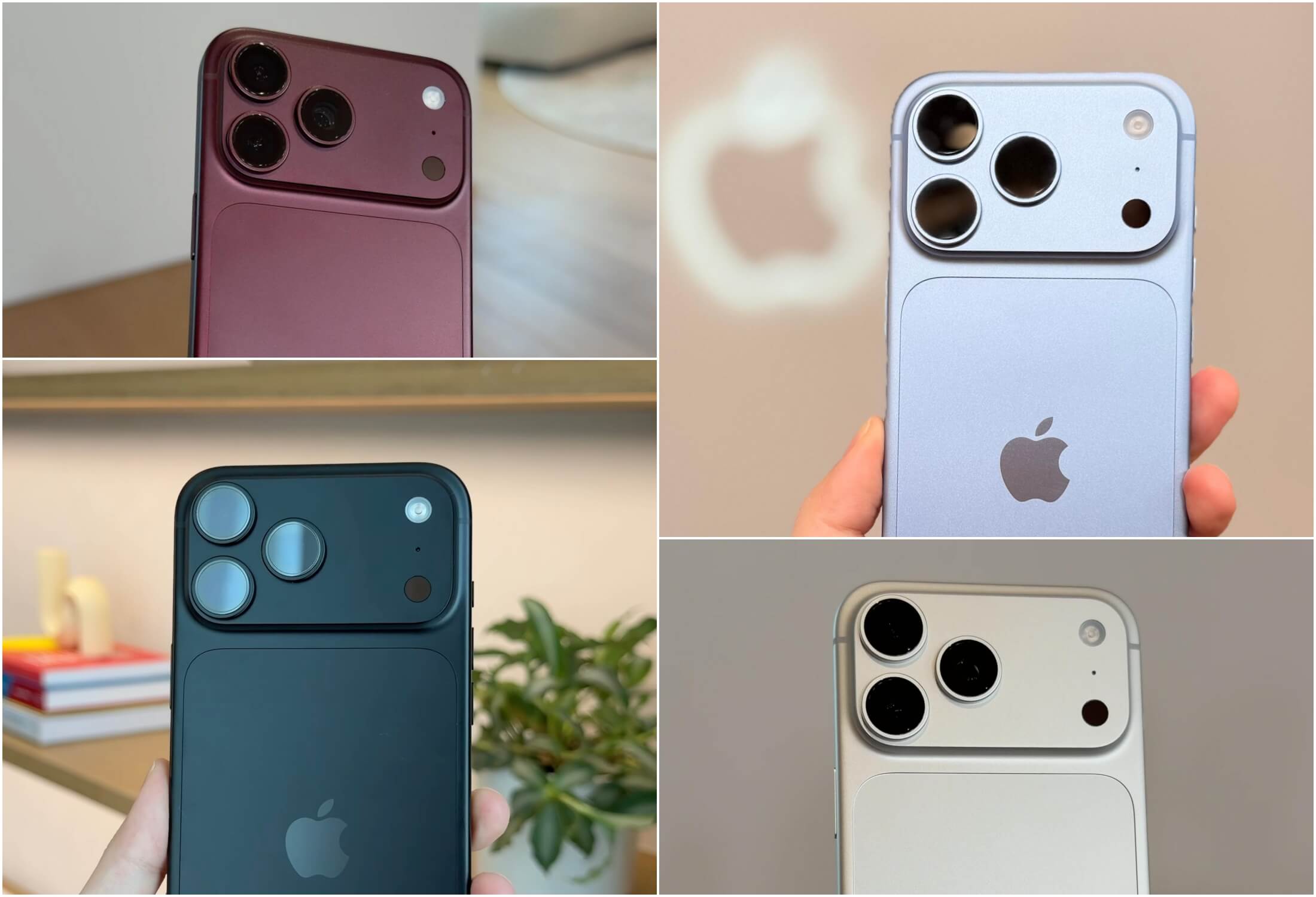iPhone 18 Pro 實機顏色一次看!冰川藍、勃根地紅、銀色與黑色全色直拍