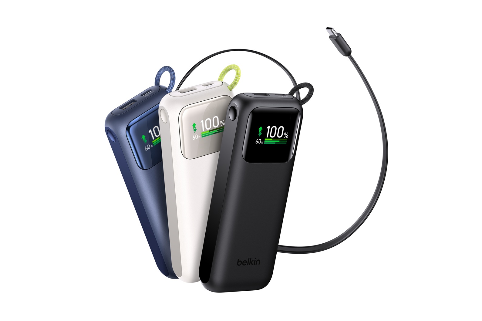 UltraCharge 11K Power Bank 整合 70cm 伸縮式 USB-C 線材
