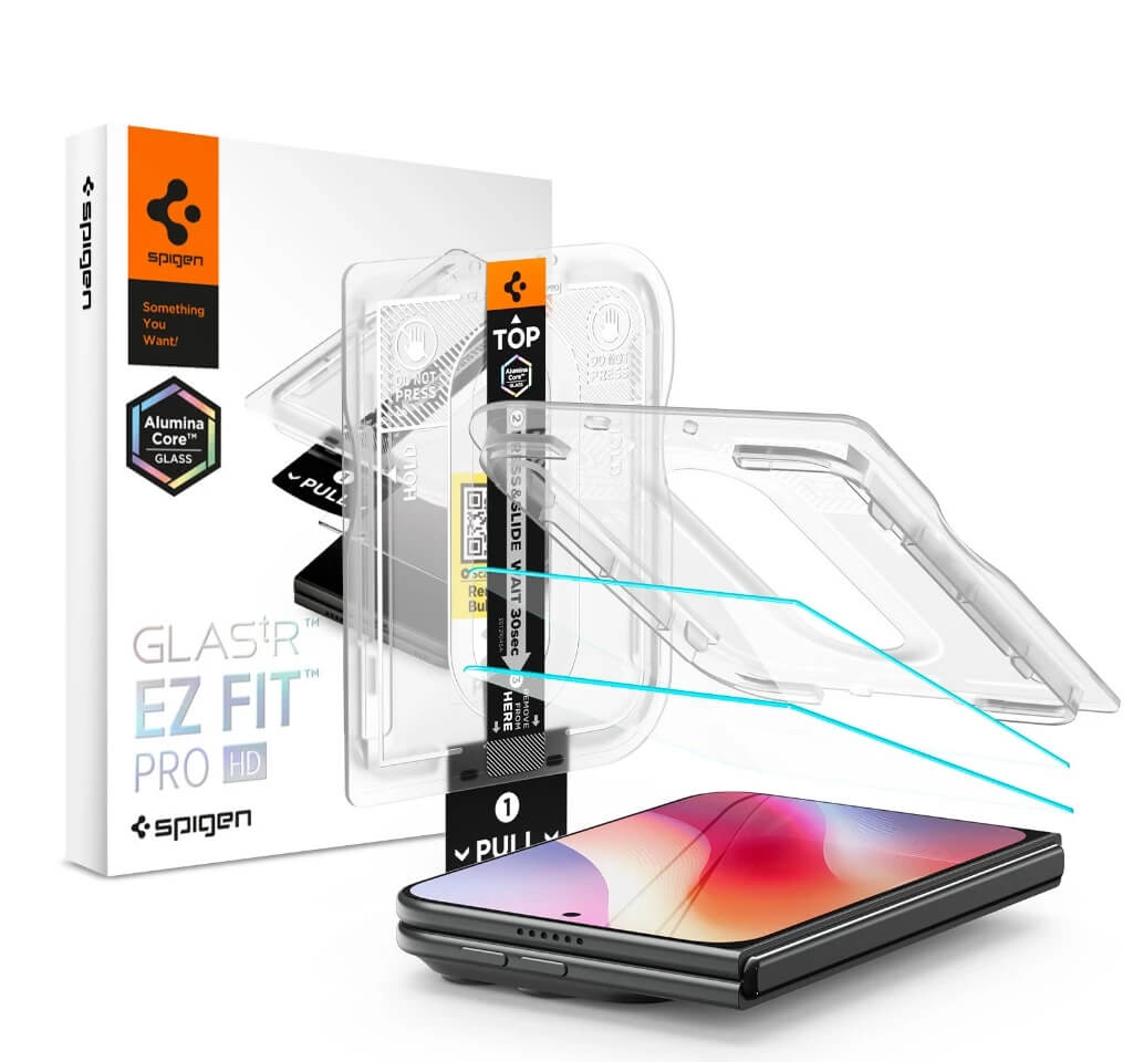 iPhone Duo 保護貼推薦 5:Spigen HD 高清保護貼(2 入組附快貼板)